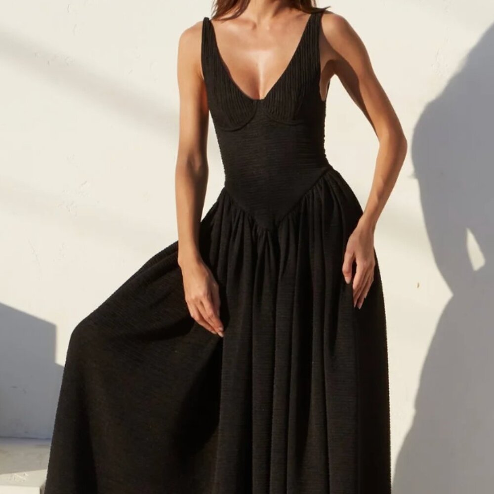 Delfi Collective - Isadora Dress Long in Black